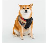 Une peinture d'un adorable chien écharpe triangulaire élégante écharpe bandana accessoire pour animal domestique, foulard lavable pour animal de compagnie, pour fille, garçon, chien ou chat, taille M
