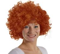 Une perruque afro rousse bouclée pour adulte de la petite orpheline. Ideal pour les enterrements de vie de garçon ou de jeune fille. (X12)