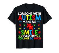 Une Personne autiste me Fait Sourire Tous Les Jours Sensibilisation à l'Autisme T-Shirt