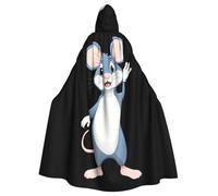 Une petite souris disant bonjour Motif Cape à capuche pour adulte Halloween à porter pendant Halloween, jeu de rôle