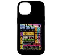 Une Phrase d'unité d'amour dans différentes Langues dans Le Monde Entier - Heal Coque pour iPhone 14