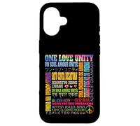 Une Phrase d'unité d'amour dans différentes Langues dans Le Monde Entier - Heal Coque pour iPhone 16