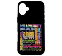Une Phrase d'unité d'amour dans différentes Langues dans Le Monde Entier - Heal Coque pour iPhone 16 Plus