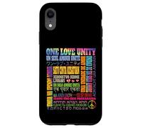 Une Phrase d'unité d'amour dans différentes Langues dans Le Monde Entier - Heal Coque pour iPhone XR