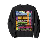 Une Phrase d'unité d'amour dans différentes Langues dans Le Monde Entier - Heal Sweatshirt