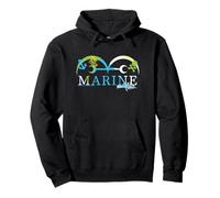Une pièce de couleur marine logo militaire force Sweat à Capuche