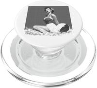 Une pin-up Estivale rétro pour Filles, Une Ambiance de Plage et de Vagues PopSockets PopGrip pour MagSafe