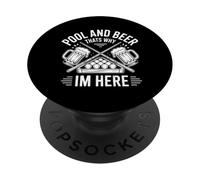 Une Piscine et Une bière drôles, C'est Pourquoi Je suis là pour dire PopSockets PopGrip Adhésif