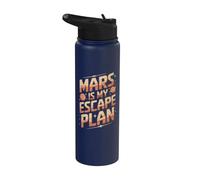 Une planète martienne drôle Stainless Steel Insulated Water Bottle