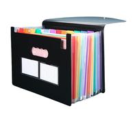 Une pochette à 4 compartiments 13/25 poches pour dossiers de documents, accords, classeurs pour bureau scolaire