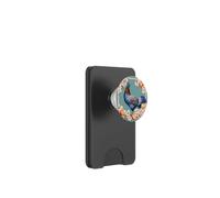 Une Poule Bleue du Delaware entourée de Fleurs de pêcher PopSockets PopWallet pour MagSafe