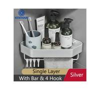 (une poutre mate)Accessoire de salle de bain Étagère Espace d'angle Aluminium Accessoire de salle de bain Panier