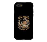 Une Progression Lente Vaut Mieux Que Pas de progrès Escargot Floral Amusant Coque pour iPhone SE (2020) / 7/8