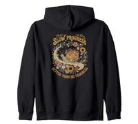 Une Progression Lente Vaut Mieux Que Pas de progrès Escargot Floral Amusant Sweat à Capuche