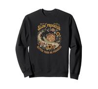 Une Progression Lente Vaut Mieux Que Pas de progrès Escargot Floral Amusant Sweatshirt