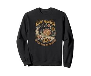 Une Progression Lente Vaut Mieux Que Pas de progrès Escargot Floral Amusant Sweatshirt