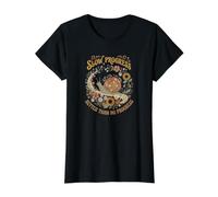 Une Progression Lente Vaut Mieux Que Pas de progrès Escargot Floral Amusant T-Shirt Graphique avec Valeur, Femme, Noir, XL