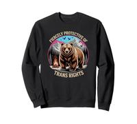 Une Protection farouche des Droits des Personnes Trans - Mama Papa Ally Bear Sweatshirt