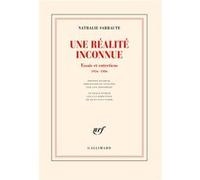 Nathalie Sarraute – Une réalité inconnue – Édité par Ann Jefferson, Jean‑Yves Tadié – Gallimard