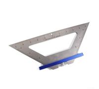 Une règle triangulaire indispensable avec deux échelles sur mesure pour des mesures précises (bleu)