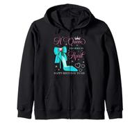 Une Reine est née en Avril. Joyeux Anniversaire à Moi Sweat à Capuche