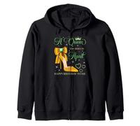 Une Reine est née en Avril Joyeux Anniversaire à Moi Sweat à Capuche