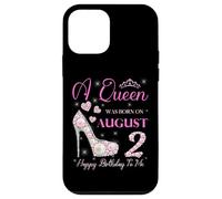 Une Reine est née Le 2 août, fête « Joyeux Anniversaire à Moi » Coque pour iPhone 12 Mini