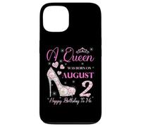 Une Reine est née Le 2 août, fête « Joyeux Anniversaire à Moi » Coque pour iPhone 13