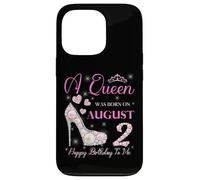 Une Reine est née Le 2 août, fête « Joyeux Anniversaire à Moi » Coque pour iPhone 13 Pro