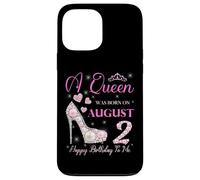 Une Reine est née Le 2 août, fête « Joyeux Anniversaire à Moi » Coque pour iPhone 13 Pro Max