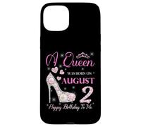 Une Reine est née Le 2 août, fête « Joyeux Anniversaire à Moi » Coque pour iPhone 15 Plus