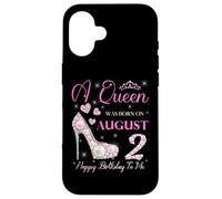 Une Reine est née Le 2 août, fête « Joyeux Anniversaire à Moi » Coque pour iPhone 16