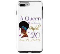 Une Reine est née Le 20 Avril et a vécu ma Vie bénie en beauté Coque pour iPhone 7 Plus/8 Plus