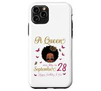 Une Reine est née Le 28 Septembre. Joyeux Anniversaire à Moi Coque pour iPhone 11 Pro