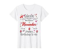 Une Reine est née Le 4 Novembre (4e Anniversaire de Naissance) T-Shirt