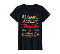 Une Reine est née Le 4 Novembre (4e Anniversaire de Naissance) T-Shirt