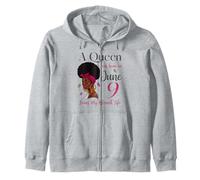 Une Reine est née Le 9 Juin et a vécu ma Vie bénie Mignonne Sweat à Capuche