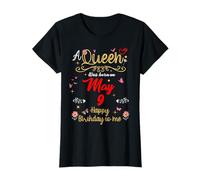 Une Reine est née Le 9 mai, 9e Anniversaire T-Shirt