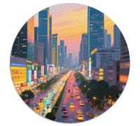Une Rue fréquentée Puzzle 1000 Pièces Jouet en Bois Divertissement Créatif De l'art De La DécoRation Rue Ville Jeu Éduchatif Challenge Toy Adultes & Enfants des 14 Ans 1000pcs (67.5x67.5cm)
