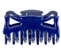 Une Seringue Grande Griffe Cheveux env. 9 cm de long en bleu acier - Fabriqué en Allemagne - welovebeads