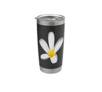 Une seule fleur de prunier isolée Gobelet isotherme en acier inoxydable double paroi