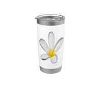 Une seule fleur de prunier isolée Gobelet isotherme en acier inoxydable double paroi