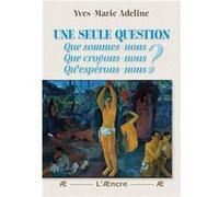 Une seule question Yves-Marie AdelineYves-Marie Adeline (Auteur)