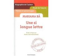 Une si longue lettre de Mariama Bâ Bouba Mohammedi Tabti (Auteur)