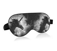 Une silhouette de licorne dans une galaxie Nébuleuse Nuage Masques pour les yeux Blocs de couverture Masque de sommeil léger Abat-jour Couverture avec bandeau relaxant pour les yeux avec sangle de têt