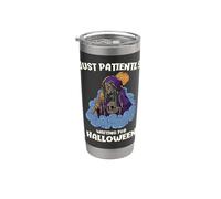 Une sorcière laide attend patiemment Halloween Gobelet isotherme en acier inoxydable double paroi