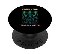 Une sorcière serpent invoque le chaos dans un rituel occulte PopSockets PopGrip Adhésif