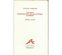 Une Sorte D'indicible Petit Discours Poétique Et Ridicule