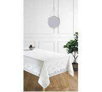 UNIVERSDECOR Nappe + Surnappe en Dentelle Style Vintage Toutes Dimensions (Crème, Nappe Rect. 150x250+Surnappe Dentelle 140x240)