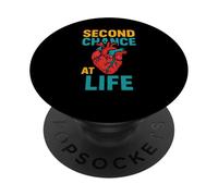 Une survivante du cœur a Une deuxième Chance de Vivre Cool Surgery Recovery PopSockets PopGrip Adhésif